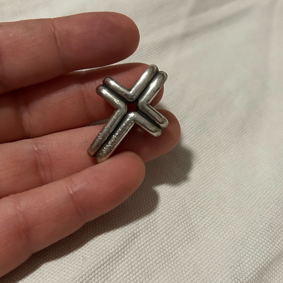 Retired Rare James Avery 3D Rounded Unisex Cross Slide Pendant 11.3gr - Picture 4 of 6